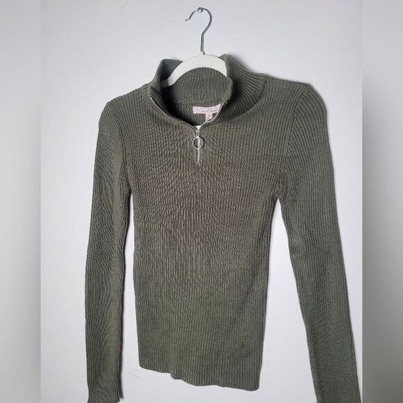 NEW Love Tree Warm & Cozy Sweater Green Sage Olive Ribbed Stretchy Medium - Picture 7 of 8